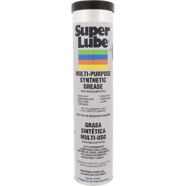 Synco Chemical - 14.1 oz Cartridge Synthetic General Purpose Grease - Translucent White, Food Grade, 450°F Max Temp, NLGIG 1, - Americas Tooling