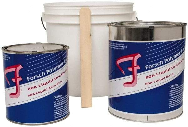 Forsch Polymer Corp - 10 Lb Kit Tan Polyurethane Castable Rubber - 100°F Max Operating Temp, 30 min Tack Free Dry Time, 24 hr Full Cure Time, Series URS 5180 - Americas Tooling