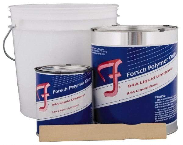 Forsch Polymer Corp - 10 Lb Kit Tan Polyurethane Castable Rubber - 100°F Max Operating Temp, 10 min Tack Free Dry Time, 24 hr Full Cure Time, Series URS 5194 - Americas Tooling