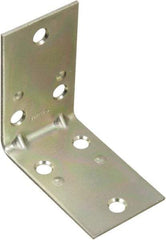 National Mfg. - 2-1/2" Long x 1-1/2" Wide Steel Corner Braces - Zinc Plated Finish - Americas Tooling