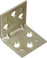 National Mfg. - 1-1/2" Long x 1-1/2" Wide Steel Corner Braces - Zinc Plated Finish - Americas Tooling