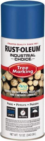 Rust-Oleum - 12 fl oz Blue Marking Paint - 300' Coverage, Modified Alkyd Formula, >500 gL VOC - Americas Tooling