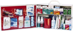 Medique - 900 Piece, 75 Person, Industrial First Aid Kit - 15-1/4" Wide x 10-1/2" Deep x 4-3/4" High, Metal Cabinet - Americas Tooling