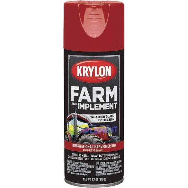 Krylon - Red (International Harvester), 12 oz Net Fill, Gloss, Farm & Equipment Spray Paint - 12 oz Container, Use on Equipment - Americas Tooling