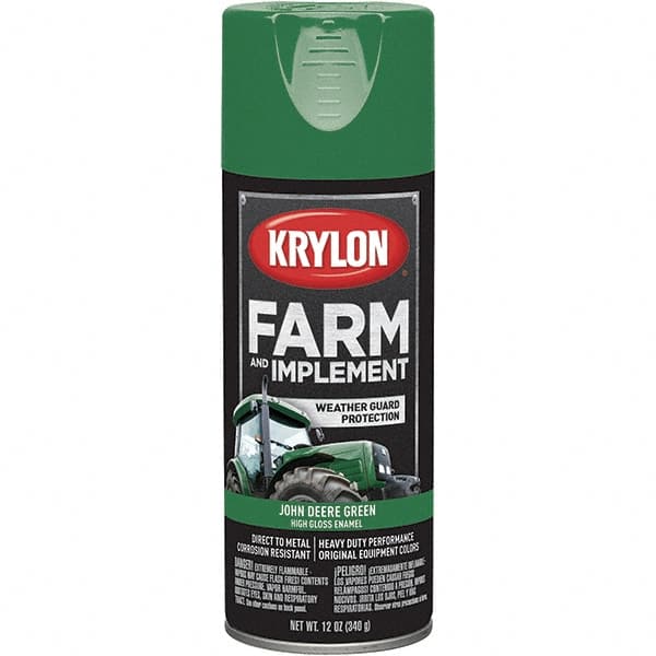 Krylon - Green (John Deere), 12 oz Net Fill, Gloss, Farm & Equipment Spray Paint - 12 oz Container, Use on Equipment - Americas Tooling