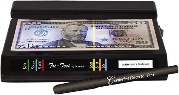 Dri-Mark - Black Counterfeit Detector Marker - Felt Tip, Chemically Sensitive Ink - Americas Tooling