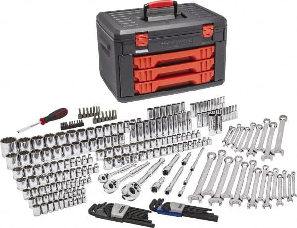 GearWrench - 239 Piece 1/4, 3/8 & 1/2" Drive Mechanic's Tool Set - Comes in Blow Molded Case with 3 Drawers - Americas Tooling