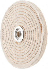 Value Collection - 6" Diam x 1/2" Thick Unmounted Buffing Wheel - 50 Ply, Polishing, 1" Arbor Hole, Hard Density - Americas Tooling