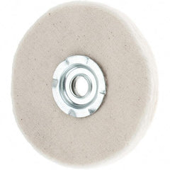 Value Collection - 4" Diam x 1/4" Thick Unmounted Buffing Wheel - 20 Ply, Polishing, 1" Arbor Hole, Soft Density - Americas Tooling