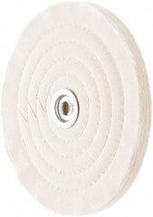 Value Collection - 8" Diam x 1/2" Thick Unmounted Buffing Wheel - 50 Ply, Polishing, 1" Arbor Hole, Medium Density - Americas Tooling