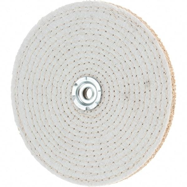 Value Collection - 8" Diam x 3/8" Thick Unmounted Buffing Wheel - 40 Ply, Polishing, 1" Arbor Hole, Hard Density - Americas Tooling