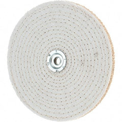 Value Collection - 8" Diam x 3/8" Thick Unmounted Buffing Wheel - 40 Ply, Polishing, 1" Arbor Hole, Hard Density - Americas Tooling