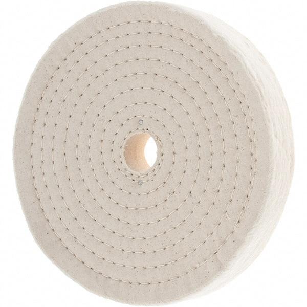 Value Collection - 8" Diam x 1" Thick Unmounted Buffing Wheel - 80 Ply, Polishing, 1" Arbor Hole, Hard Density - Americas Tooling