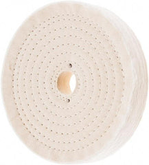 Value Collection - 7" Diam x 1" Thick Unmounted Buffing Wheel - 80 Ply, Polishing, 1" Arbor Hole, Hard Density - Americas Tooling