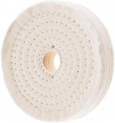 Value Collection - 6" Diam x 1" Thick Unmounted Buffing Wheel - 80 Ply, Polishing, 1" Arbor Hole, Hard Density - Americas Tooling