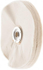 Value Collection - 6" Diam x 1/2" Thick Unmounted Buffing Wheel - 50 Ply, Polishing, 1" Arbor Hole, Soft Density - Americas Tooling