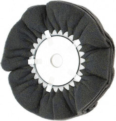 Value Collection - 12" Diam x 6" Thick, Soft Mounted Polishing Wheel - 2 Ply, Fine Grade, 1-1/4" Shank Diam - Americas Tooling