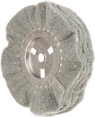 Value Collection - 8" Diam x 4" Thick, Soft Mounted Polishing Wheel - 2 Ply, Fine Grade, 5/8" Shank Diam - Americas Tooling