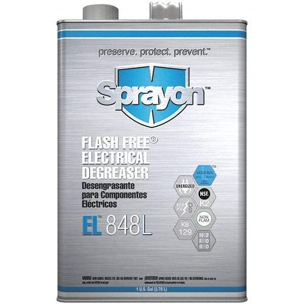 Sprayon - 1 Gallon Can Electrical Grade Cleaner/Degreaser - 37,000 Volt Dielectric Strength, Nonflammable, Food Grade, Plastic Safe - Americas Tooling