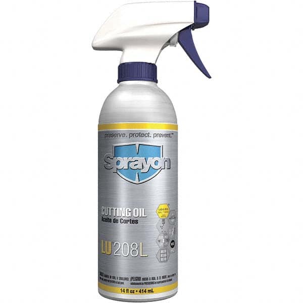 Sprayon - Sprayon, 14 oz Bottle Cutting Fluid - Straight Oil, For Drilling, Cutting, Threading, Sawing, Reaming, Broaching, Grinding - Americas Tooling