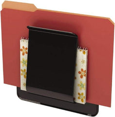 Deflect-o - 9-1/4" Wide x 10-5/8" High x 1-3/4" Deep Plastic Wall File - 1 Compartment, Black - Americas Tooling