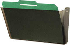 Deflect-o - 13" Wide x 7" High x 4" Deep Plastic Wall File - 1 Compartment, Smoke - Americas Tooling