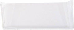 Deflect-o - 17-1/2" Wide x 6-1/2" High x 3" Deep Plastic Wall File - 1 Compartment, Clear - Americas Tooling