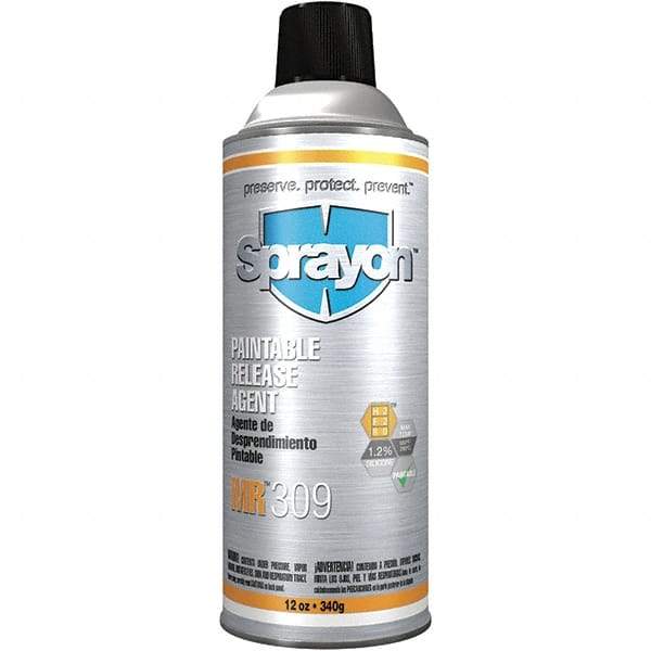 Sprayon - 12 Ounce Aerosol Can, Clear, General Purpose Mold Release - Silicone Composition - Americas Tooling