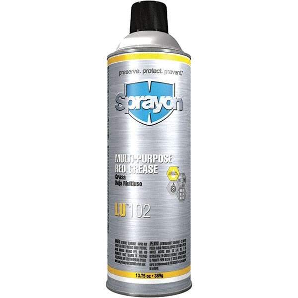 Sprayon - 13.75 oz Aerosol Aluminum General Purpose Grease - Red, 480°F Max Temp, NLGIG 2, - Americas Tooling