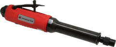 Universal Tool - 1/4" Collet, Straight Handle, Extended Length Air Die Grinder - 22,000 RPM, Rear Exhaust, 22 CFM, 0.9 hp, 90 psi, 1/4 NPT - Americas Tooling