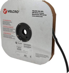 VELCRO Brand - 5/8" Wide x 25 Yd Long Adhesive Backed Hook Roll - Continuous Roll, Black - Americas Tooling