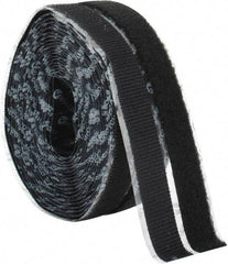 VELCRO Brand - 3/4" Wide x 5 Yd Long Adhesive Backed Hook & Loop Roll - Continuous Roll, Black - Americas Tooling