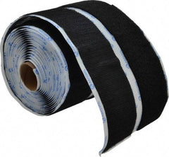 VELCRO Brand - 2" Wide x 5 Yd Long Adhesive Backed Hook & Loop Roll - Continuous Roll, Black - Americas Tooling