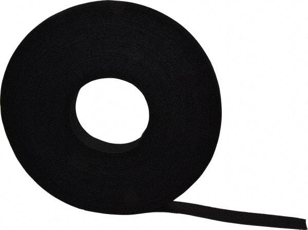 VELCRO Brand - 1" Wide x 25 Yd Long Self Fastening Tie/Strap Hook & Loop Roll - Continuous Roll, Black - Americas Tooling