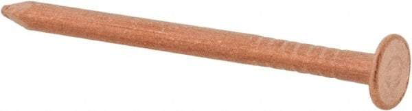 Made in USA - 3D, 14 Gauge, 1-1/4" OAL Common Nails - Smooth Shank, Copper - Americas Tooling