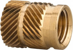 E-Z LOK - 5/16 24 UNF, 0.403" Diam, Brass Unheaded Heat Installed Threaded Insert - 0.378" Hole, 1/2" OAL, 0.403" Head Diam - Americas Tooling