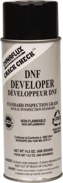 Dynaflux - Crack Detection NDT Nonflamable Developer - 16 Ounce Aerosol Can - Exact Industrial Supply