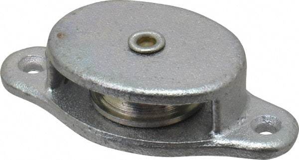 Value Collection - Single Side Side Mount Guidance Pulley - Sheave, 1-1/8 Inch Outside Diameter, Fibrous Rope, 1/4 Inch Diameter, 0.157 Inch to 0.168 Inch Mounting Hole Diameter Malleable Iron, Galvanized Finish - Americas Tooling