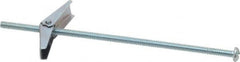 Value Collection - 1/8" Screw, 1/8" Diam, 4" Long, Toggle Bolt Drywall & Hollow Wall Anchor - 1/8" Drill, Zinc Plated, Steel, Use in Concrete, & Masonry, Hollow Tile, Plaster & Wallboard - Americas Tooling