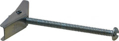 Value Collection - 3/16" Screw, 3/16" Diam, 3" Long, Toggle Bolt Drywall & Hollow Wall Anchor - 3/16" Drill, Zinc Plated, Steel, Use in Concrete, & Masonry, Hollow Tile, Plaster & Wallboard - Americas Tooling