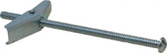 Value Collection - 3/16" Screw, 3/16" Diam, 4" Long, Toggle Bolt Drywall & Hollow Wall Anchor - 3/16" Drill, Zinc Plated, Steel, Use in Concrete, & Masonry, Hollow Tile, Plaster & Wallboard - Americas Tooling