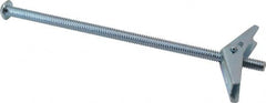 Value Collection - 1/4" Screw, 1/4" Diam, 6" Long, Toggle Bolt Drywall & Hollow Wall Anchor - 1/4" Drill, Zinc Plated, Steel, Use in Concrete, & Masonry, Hollow Tile, Plaster & Wallboard - Americas Tooling