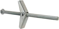 Value Collection - 5/16" Screw, 5/16" Diam, 6" Long, Toggle Bolt Drywall & Hollow Wall Anchor - 5/16" Drill, Zinc Plated, Steel, Use in Concrete, & Masonry, Hollow Tile, Plaster & Wallboard - Americas Tooling