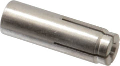 Value Collection - 3/8" Diam, 3/8" Drill, 1-9/16" OAL, 2" Min Embedment Drop-In Concrete Anchor - 303 Stainless Steel, Zinc-Plated Finish, 5/8" Thread Length - Americas Tooling