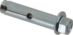 Value Collection - 1/2" Diam, 1/2" Drill, 2-1/4" OAL, Sleeve Concrete Anchor - Steel, Zinc-Plated Finish, Acorn Nut Head - Americas Tooling