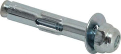 Value Collection - 1/4" Diam, 1/4" Drill, 1-3/8" OAL, 1-5/8" Min Embedment Sleeve Concrete Anchor - Steel, Zinc-Plated Finish, Acorn Nut Head - Americas Tooling