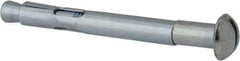 Value Collection - 3/8" Diam, 3/8" Drill, 3-15/16" OAL, 3-3/8" Min Embedment Sleeve Concrete Anchor - Steel, Zinc-Plated Finish, Round Head - Americas Tooling