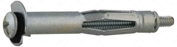 Value Collection - #6 to 32 Screw, 1/8" Diam, 3/4" Long, 1/8 to 1/4" Thick, Sleeve Drywall & Hollow Wall Anchor - 1/8" Drill, Zinc Plated, Steel, Use in Drywall - Americas Tooling