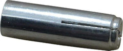 Value Collection - 3/8" Diam, 3/8" Drill, 1-9/16" OAL, Drop-In Concrete Anchor - Grade 5 Steel, Zinc-Plated Finish, 5/8" Thread Length - Americas Tooling