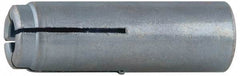 Value Collection - 5/8" Diam, 5/8" Drill, 2-9/16" OAL, 3-1/2" Min Embedment Drop-In Concrete Anchor - 303 Stainless Steel, Zinc-Plated Finish, 1" Thread Length - Americas Tooling